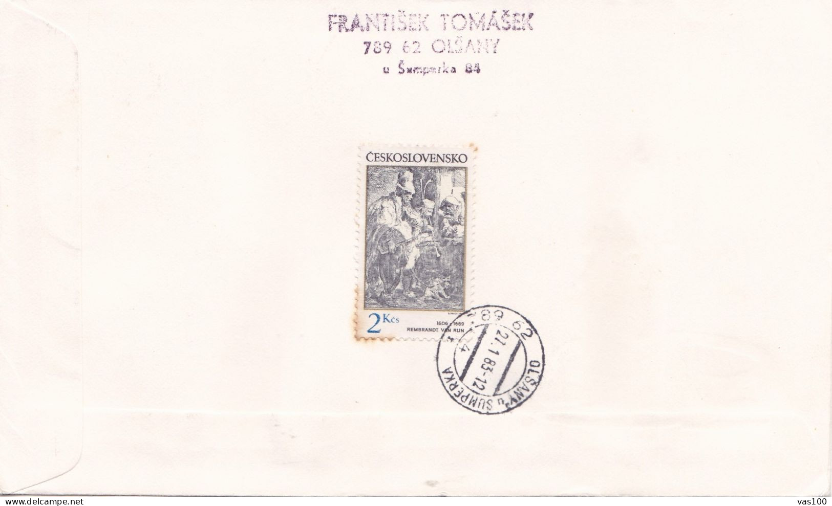 PAINTING REGISTERED  COVERS FDC  CIRCULATED 1982 Tchécoslovaquie - Lettres & Documents