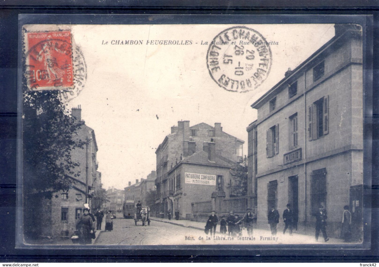 42. Le Chambon Feugerolles. La Mairie Et La Rue Gambetta - Le Chambon Feugerolles