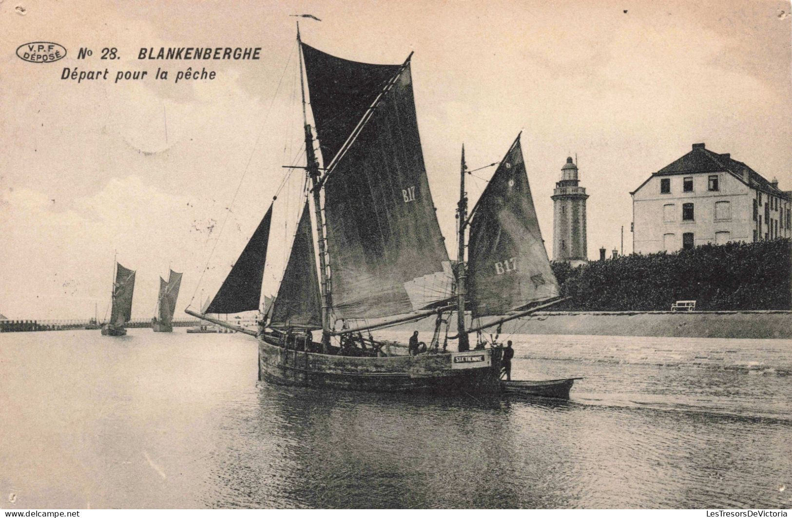 BELGIQUE - Blankenberge - Départ Pour La Pêche - Carte Postale Ancienne - Blankenberge