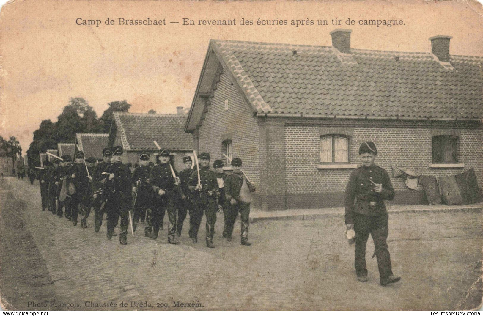 BELGIQUE - Camp De Brasschaet - En Revenant Des écuries Après Un Tir De Campagne - Carte Postale Ancienne - Brasschaat