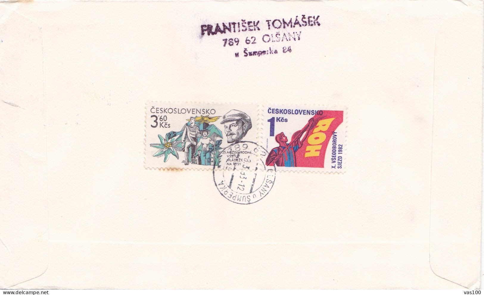 FAMOUS PEOPLE 2 COVERS FDC  CIRCULATED 1982 Tchécoslovaquie - Brieven En Documenten