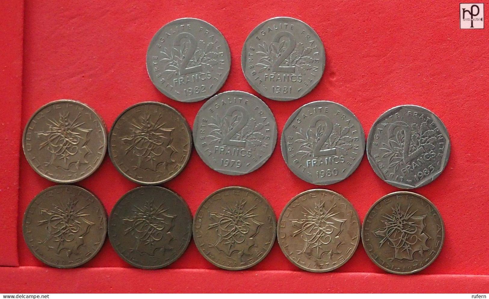 FRANCE  - LOT - 12 COINS - 2 SCANS  - (Nº57836) - Collections & Lots