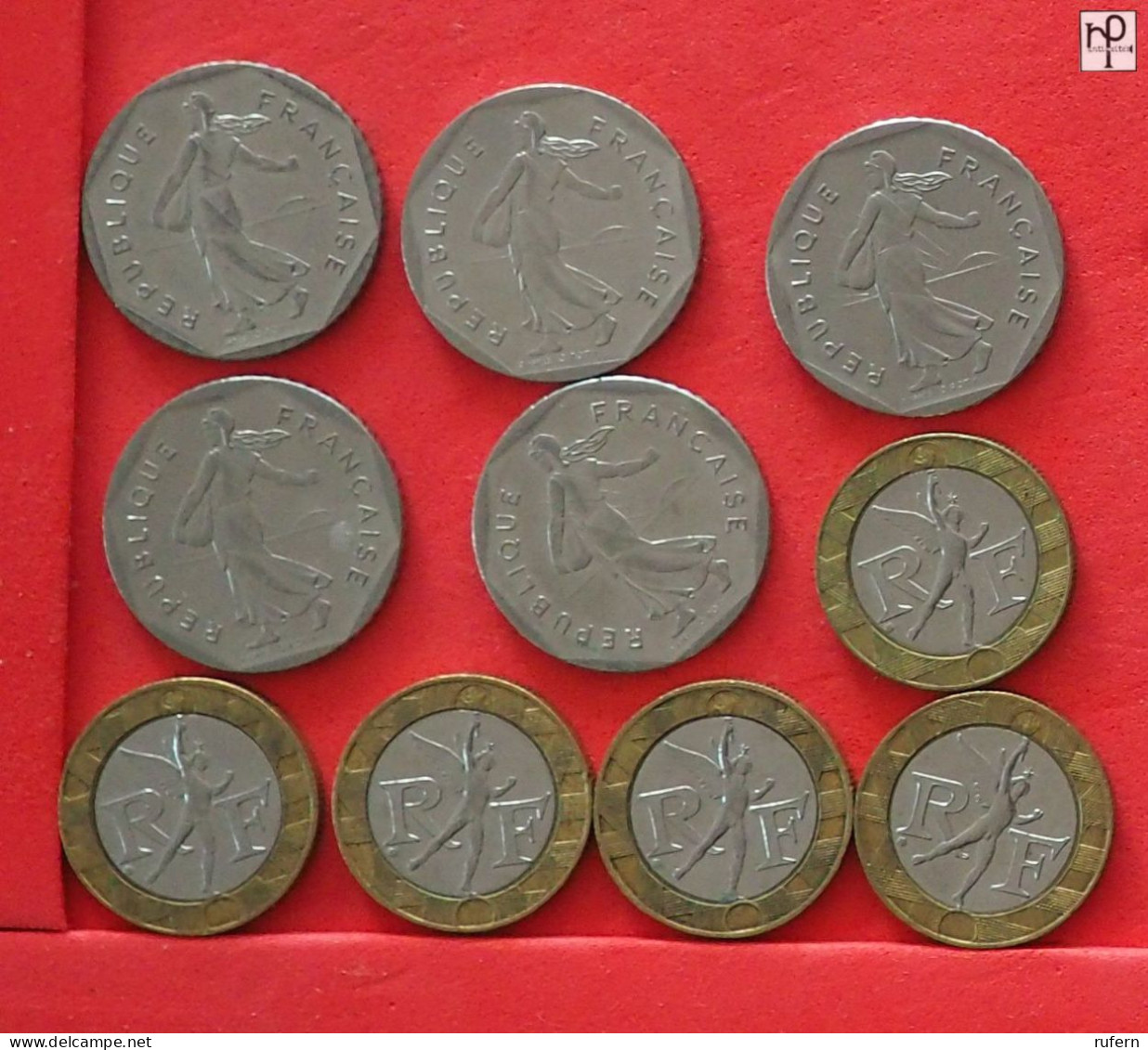 FRANCE  - LOT - 10 COINS - 2 SCANS  - (Nº57837) - Collections & Lots