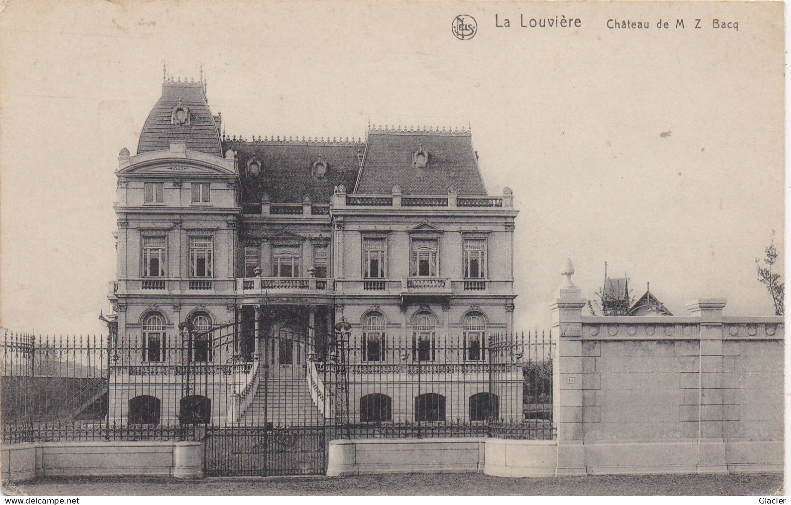 La Louvière - Château  De M. Z. Bacq - Felpost 14-6-1918 - S.B. Kriegslazarett La Louvière - Tienen