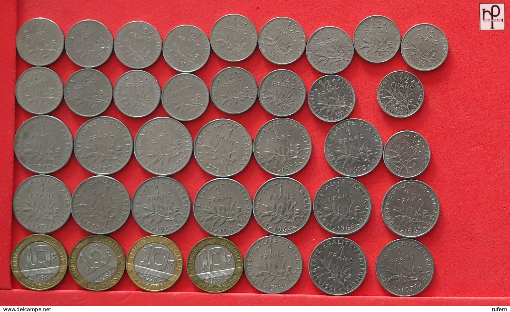 FRANCE  - LOT - 38 COINS - 2 SCANS  - (Nº57838) - Collections & Lots