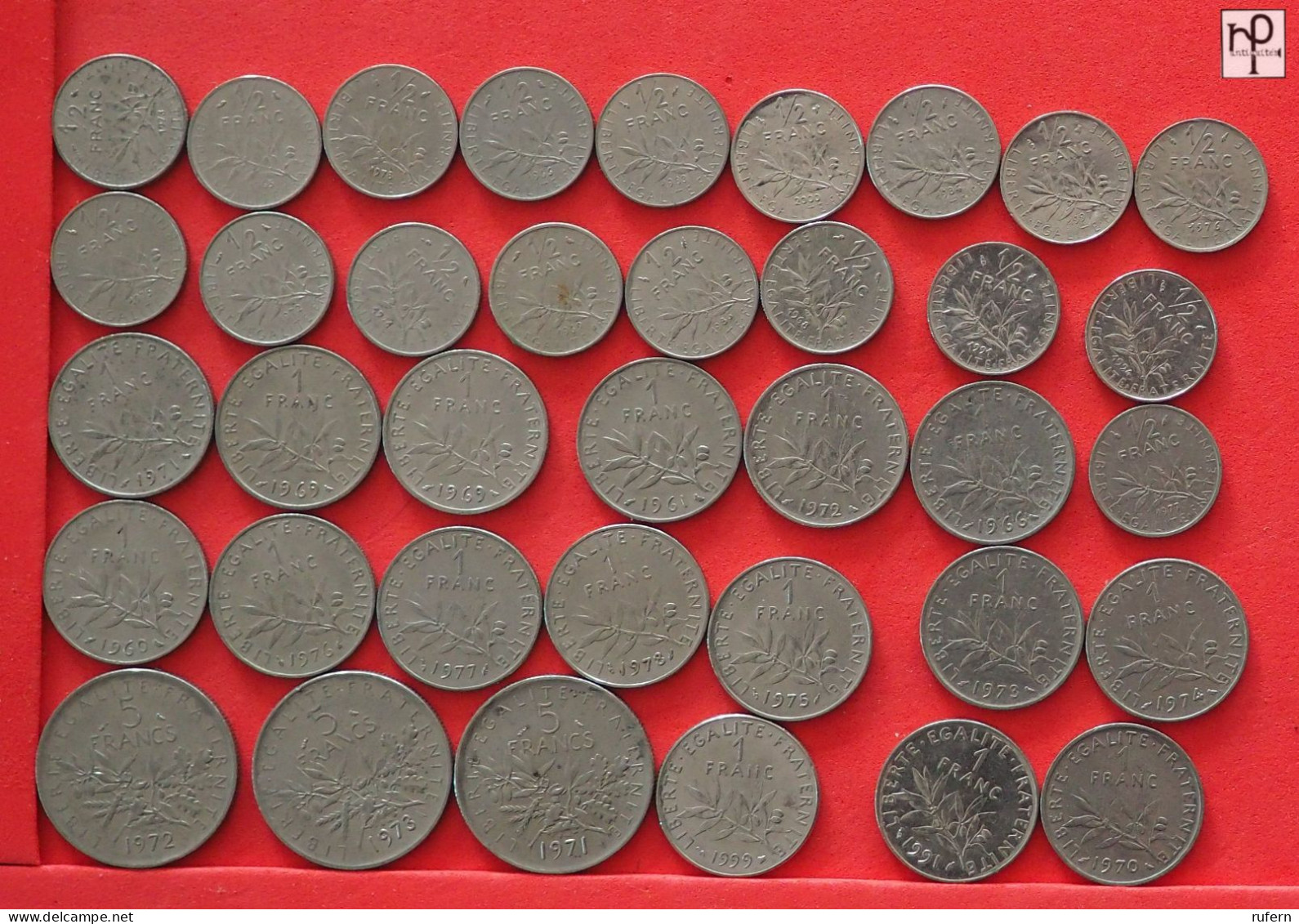 FRANCE  - LOT - 37 COINS - 2 SCANS  - (Nº57840) - Collections & Lots