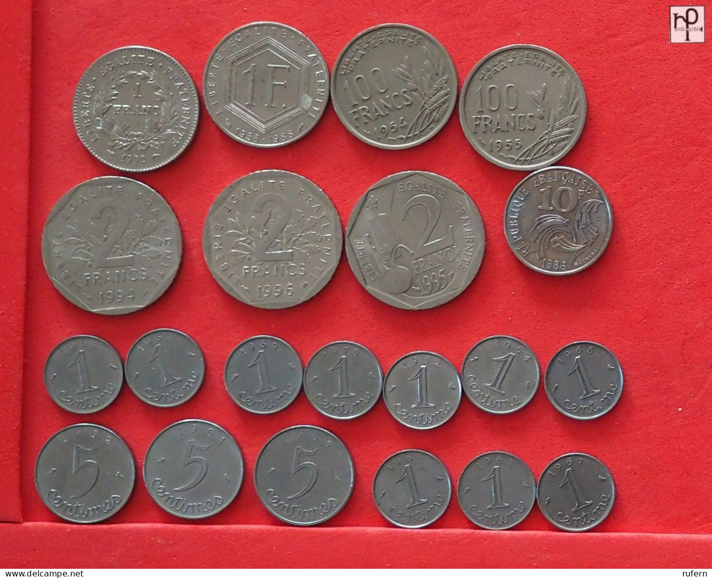 FRANCE  - LOT - 21 COINS - 2 SCANS  - (Nº57841) - Collections & Lots