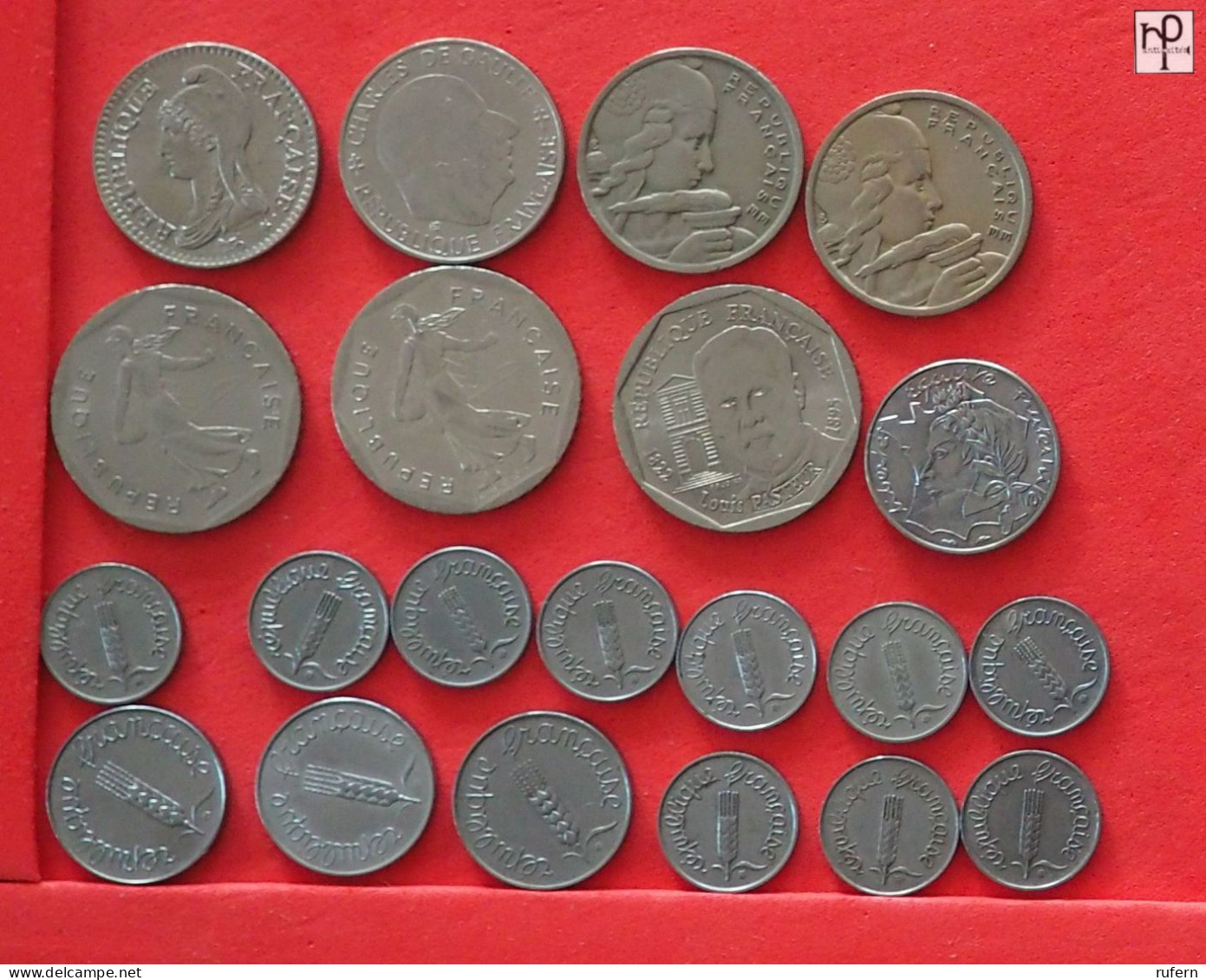 FRANCE  - LOT - 21 COINS - 2 SCANS  - (Nº57841) - Collections & Lots