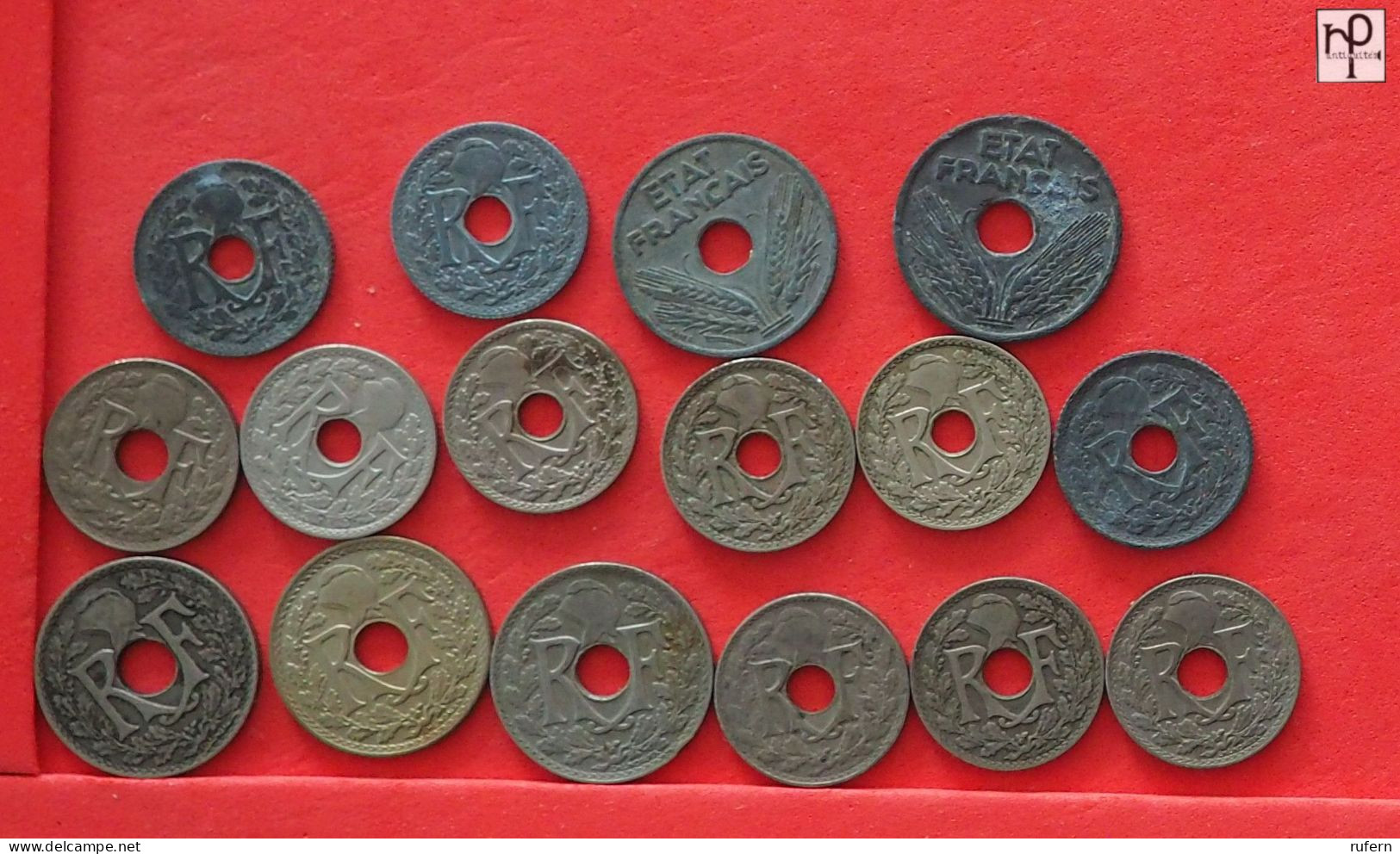 FRANCE  - LOT - 16 COINS - 2 SCANS  - (Nº57843) - Verzamelingen & Kavels