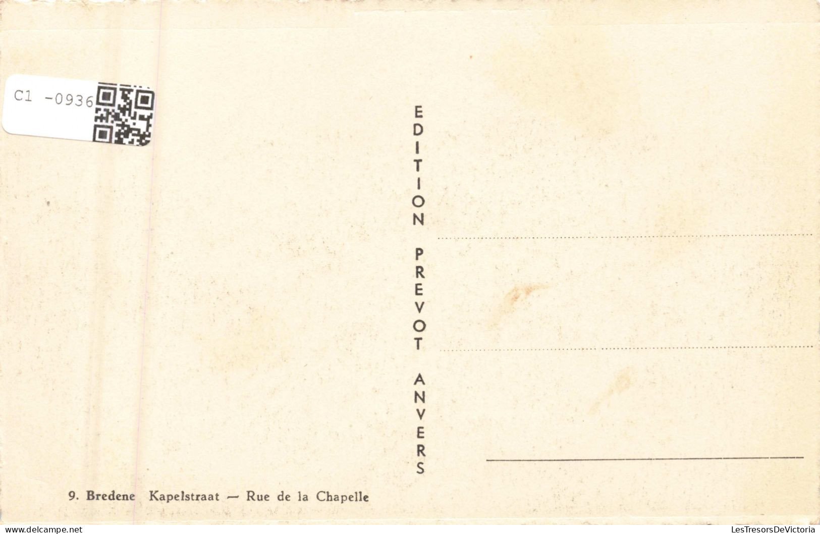 BELGIQUE - Bredene - Rue De La Chapelle - Carte Postale Ancienne - Bredene