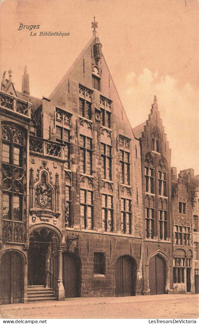 BELGIQUE - Bruges - La Bibliothèque - Carte Postale Ancienne - Brugge