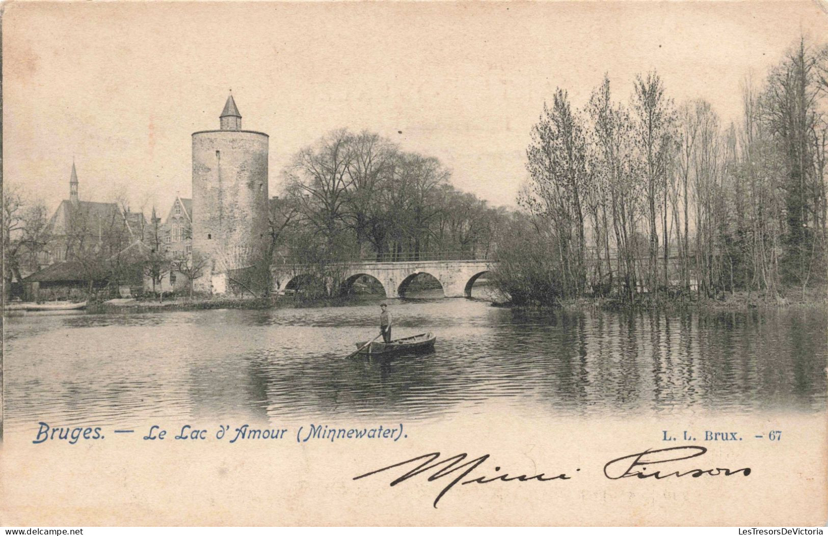 BELGIQUE - Bruges - Le Lac D'Amour - Minnewater - Carte Postale Ancienne - Brugge