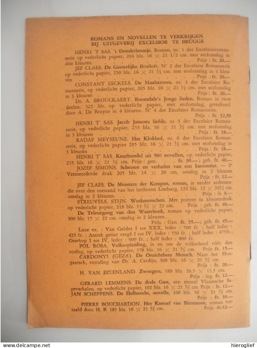 VOSKEN DE DRILDER Door Van Opdenbosch Excelsior Brugge Volksroman 19 Meerbeke Aalst Neigem Berchem - Littérature