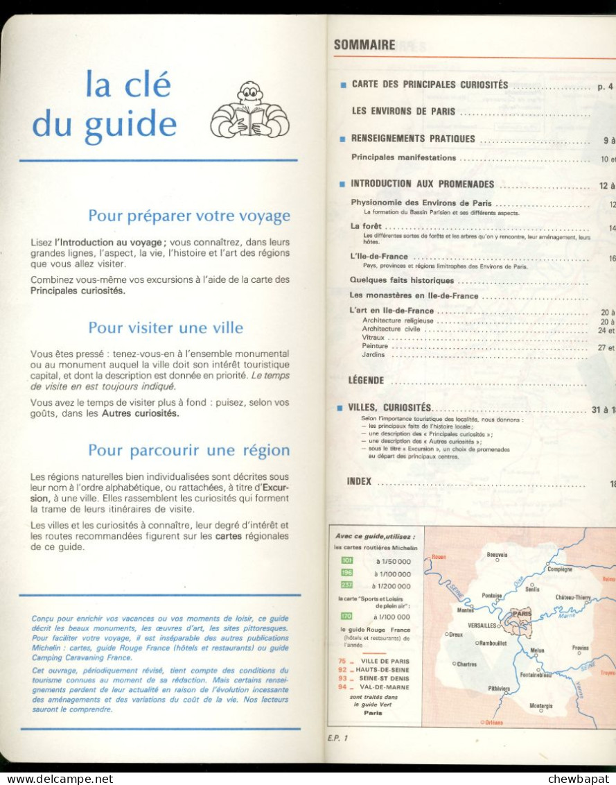 Guide Michelin 1986 - Environs De Paris - Format 26 X 12 Cm - 186 Pages - Michelin (guide)