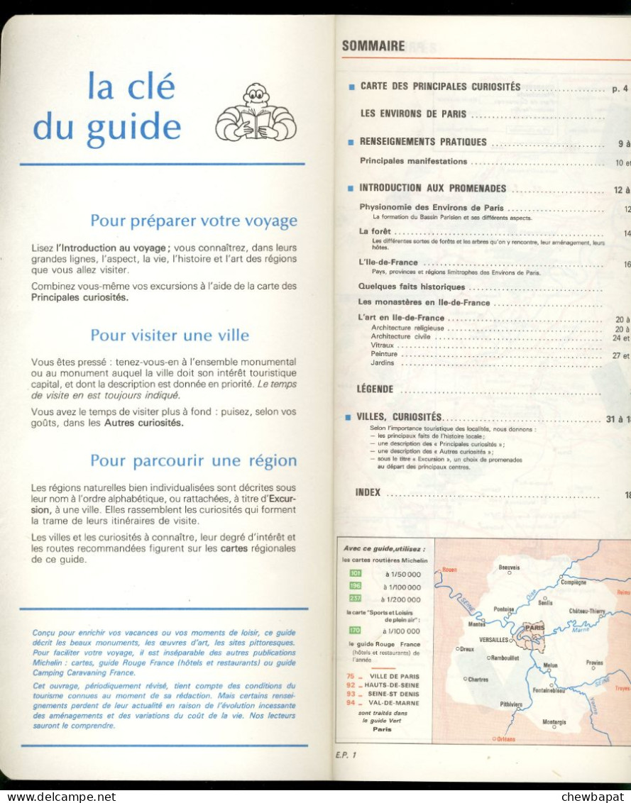 Guide Michelin 1986 - Environs De Paris - Format 26 X 12 Cm - 186 Pages - Michelin (guias)