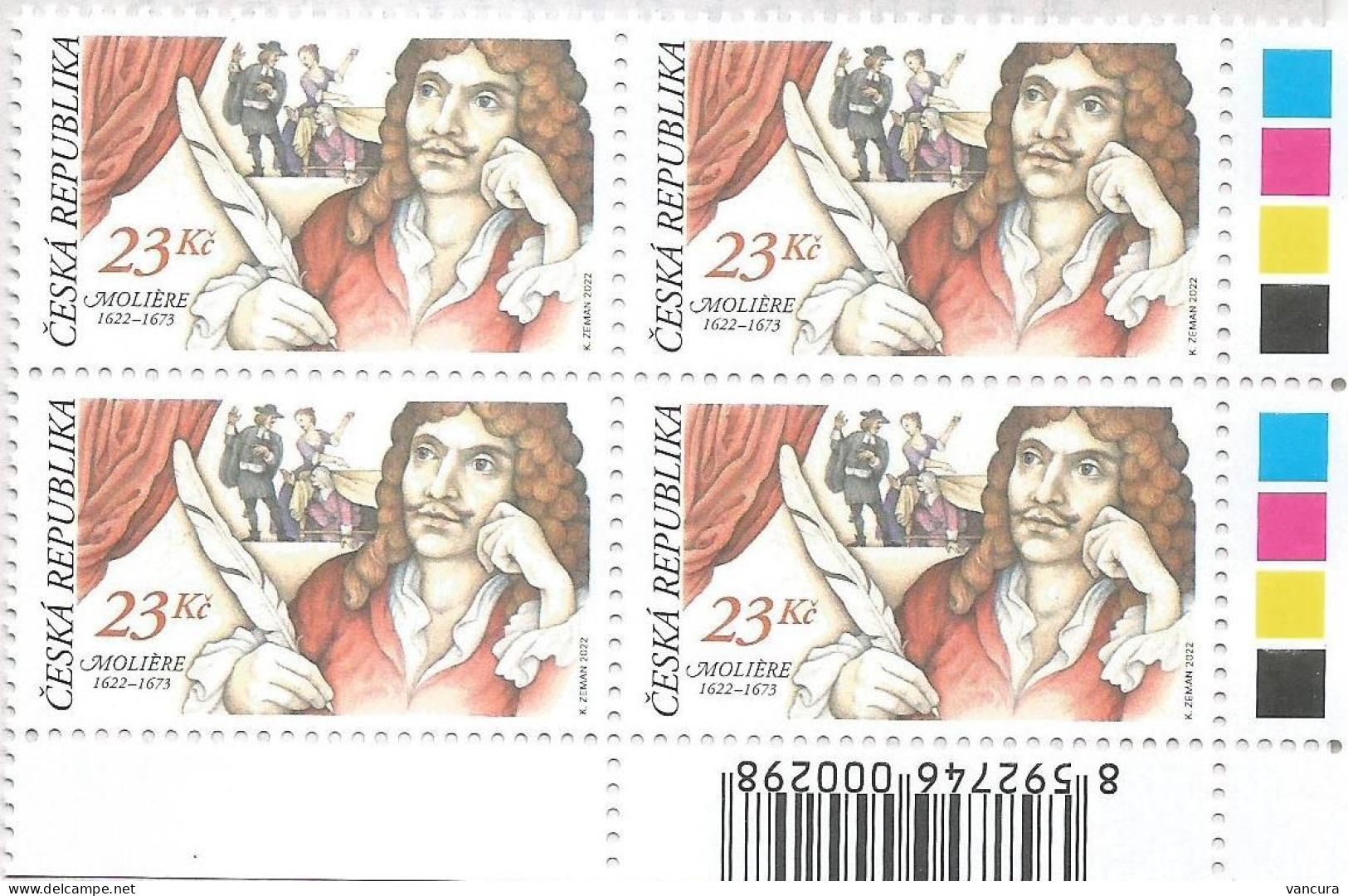 ** 1149 Czech Republic Moliere 2022 - Unused Stamps