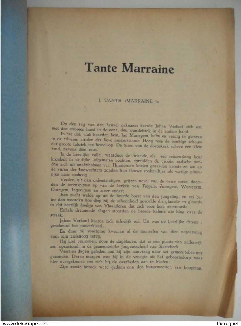 TANTE MARRAINE  Door Van Opdenbosch Excelsior Brugge Volksroman 6 Meerbeke Aalst Neigem Berchem - Spionage