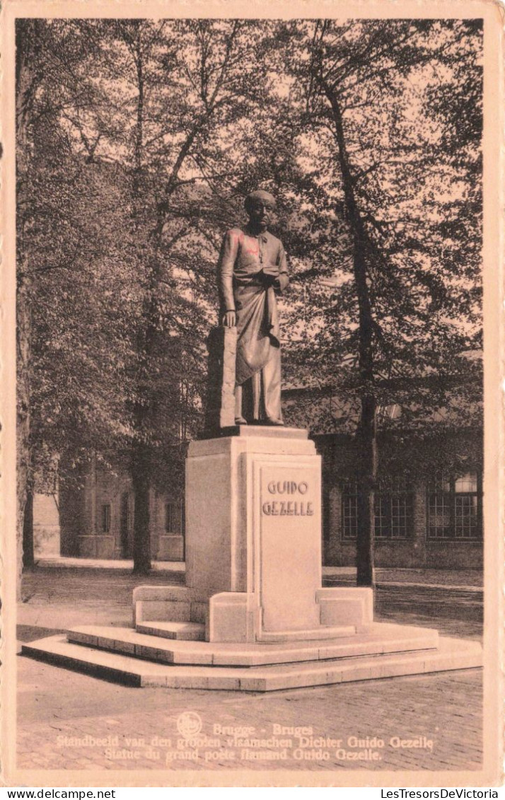 BELGIQUE - Bruges - Statue Du Grand Poète Flamand - Carte Postale Ancienne - Brugge