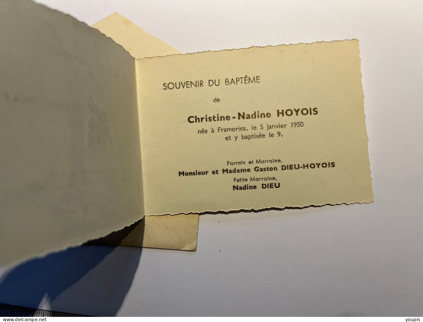 24A - Christine - Nadine Hoyois Frameries 1950 - Birth & Baptism