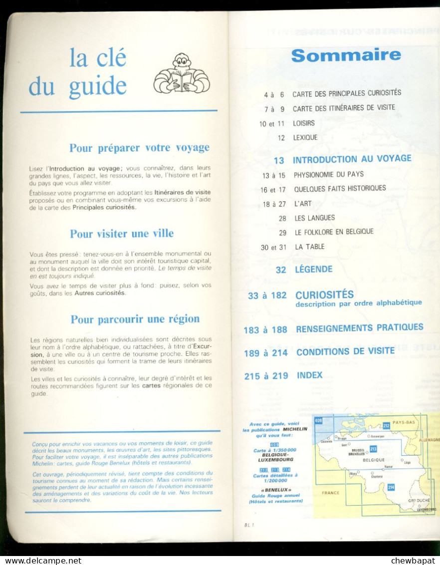 Guide Michelin 1988 - Belgique Grand Duché De Luxembourg - Format 26 X 12 Cm - 218 Pages - Michelin-Führer