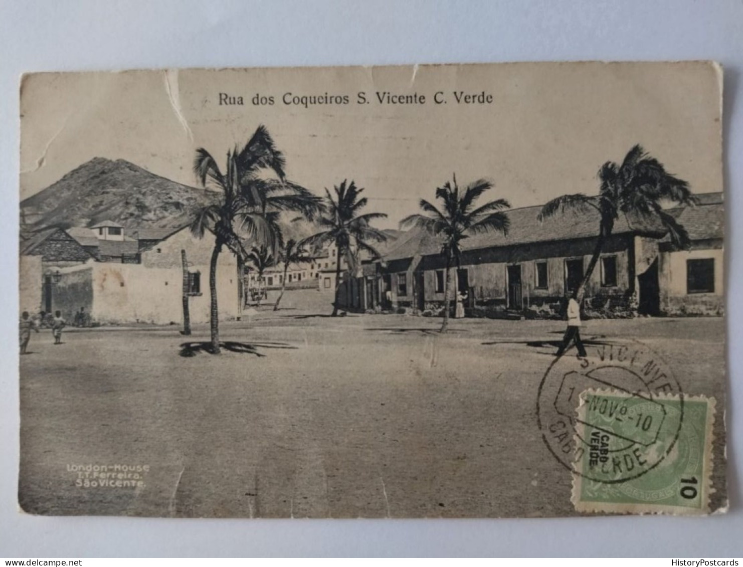 Sao Vicente, Cap Verde, Rua Dos Coqueiros, Lisboa, 1910 - Kaapverdische Eilanden