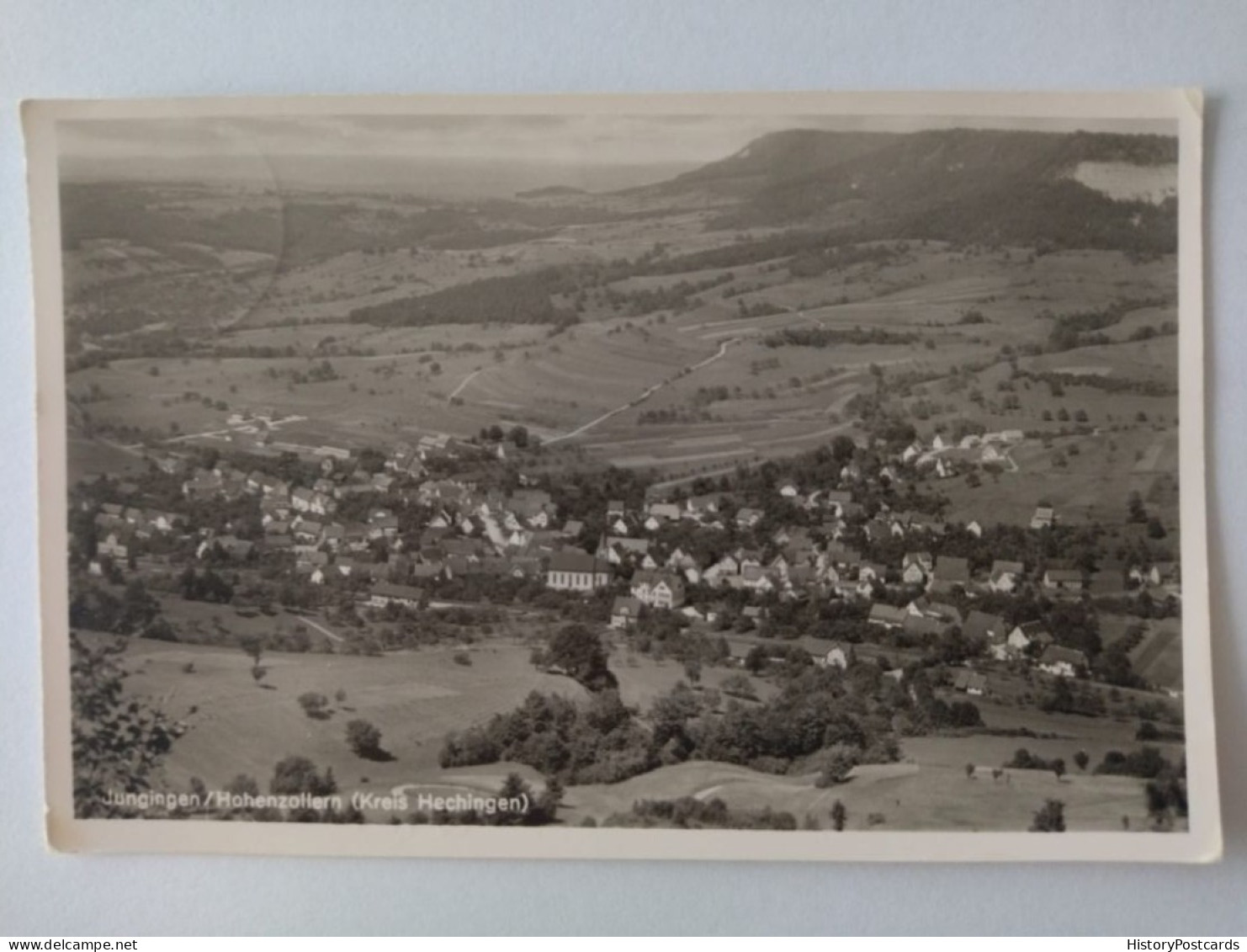 Jungingen/Hohenzollern, Kreis Hechingen, Gesamtansicht, 1954 - Hechingen