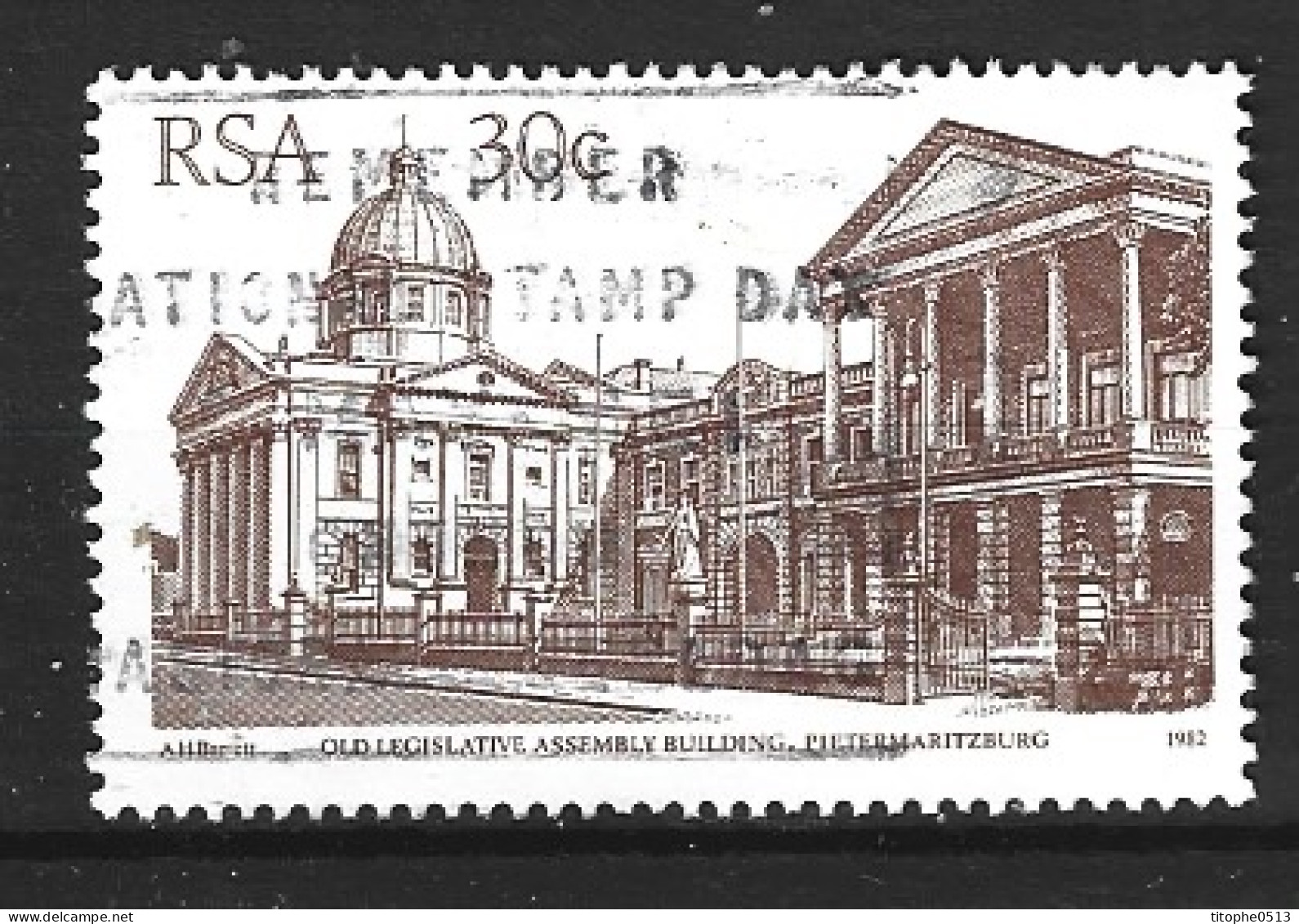 AFRIQUE DU SUD. N°519 Oblitéré De 1982. Bâtiment De L'ancienne Assemblée Nationale. - Used Stamps