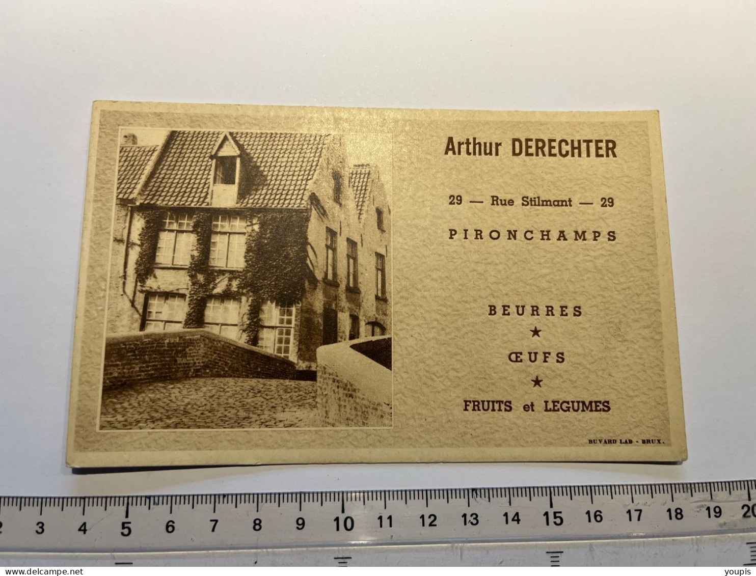 24A - Buvard Publicitaire Arthur Derechter Rue Stilmant Pironchamps Beurres Oeufs Fruits - Landwirtschaft