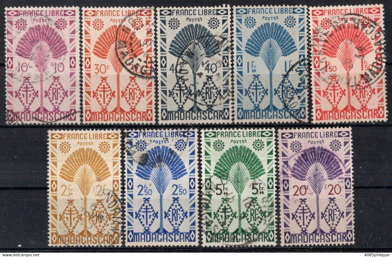 MADAGASCAR Timbres-Poste N°266,268,269,271 à 274,276 & 278 Oblitérés TB Cote : 5€75 - Used Stamps