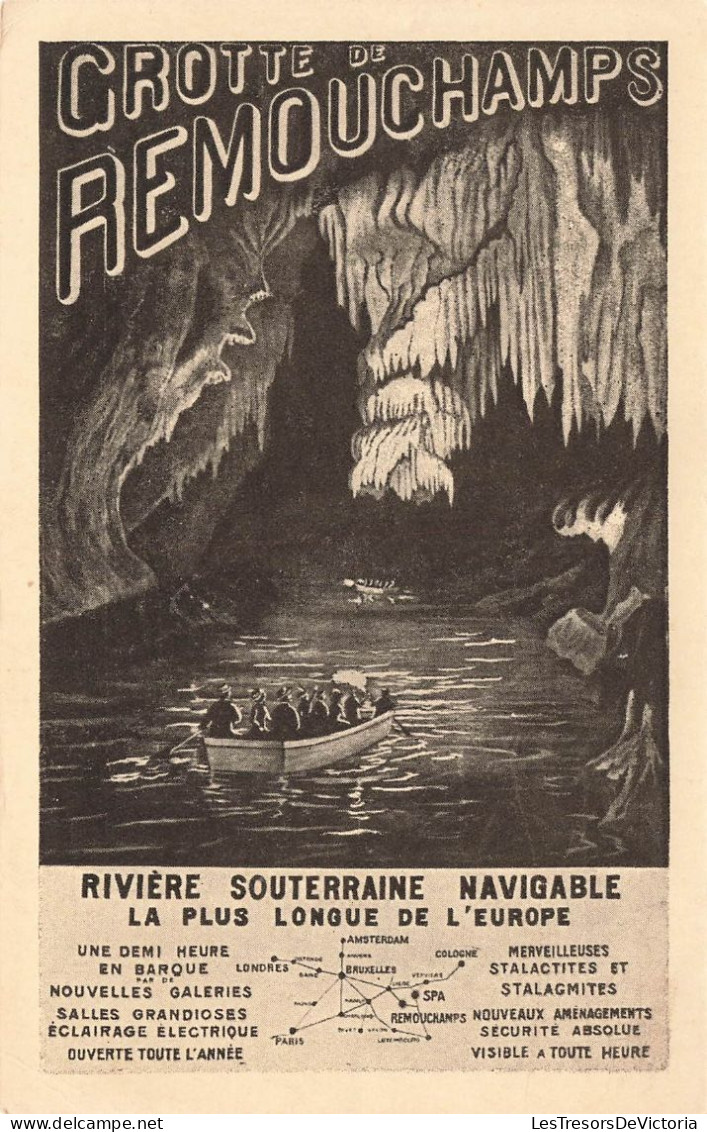 BELGIQUE - Aywaille - Grotte De Remouchamps - Rivière Souterraine Navigable La Plus Longue.. - Carte Postale Ancienne - Aywaille