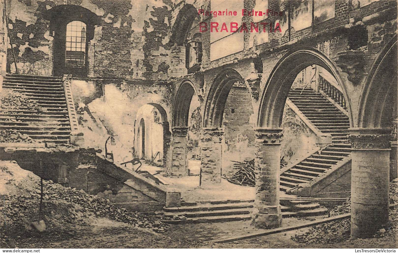 BELGIQUE - Louvain - Ruines De Louvain - Université - Salle Des Pas Perdus - Carte Postale Ancienne - Leuven