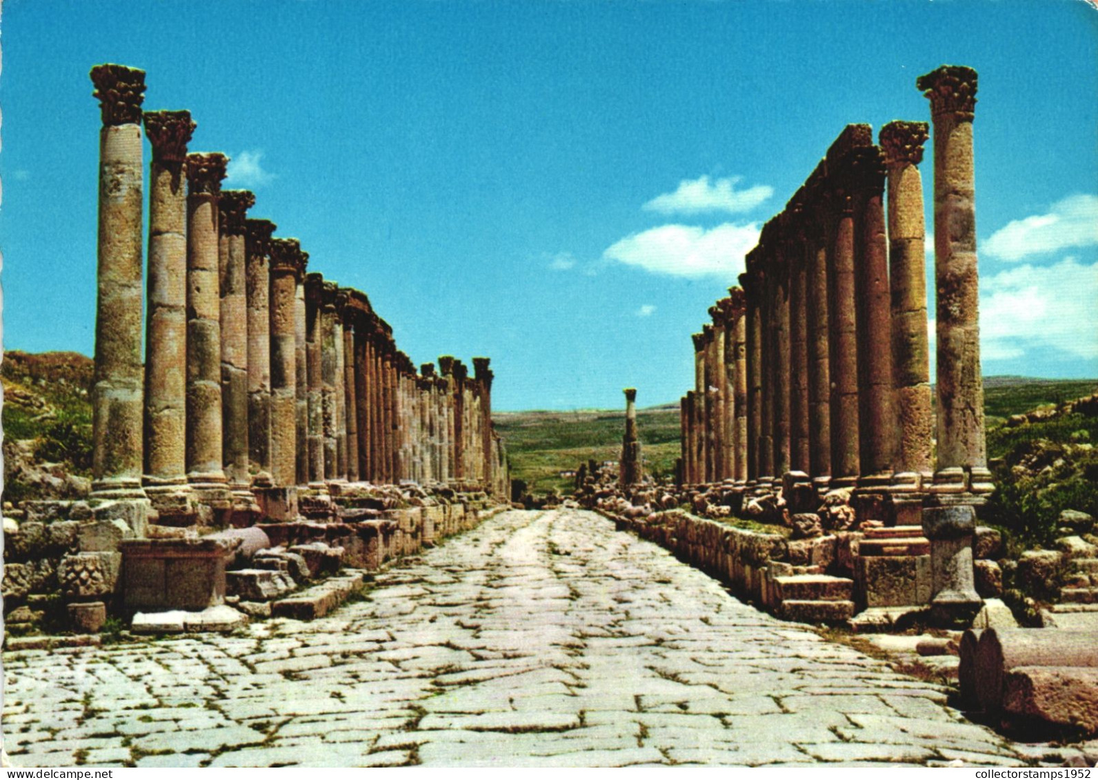 JERASH, COLUMNS, ARCHITECTURE, RUINS, JORDAN, POSTCARD - Jordania