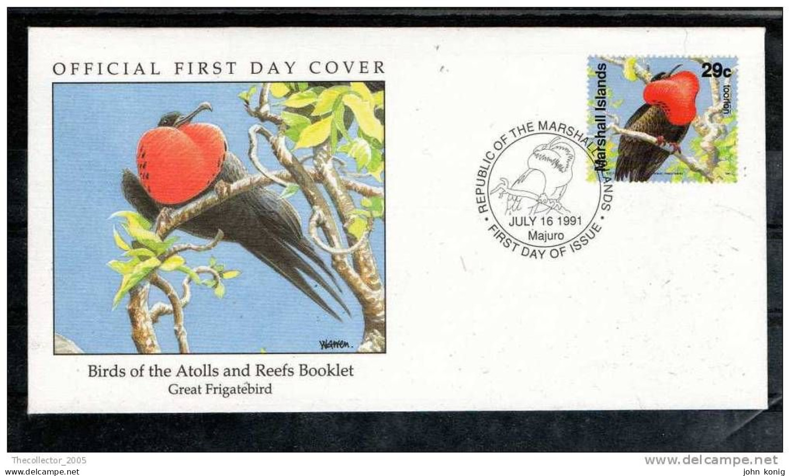 FDC - FIRST DAY COVER - ISOLE MARSHALL - MARSHALL ISLANDS - BIRDS OF THE ATOLLS (UCCELLI DEGLI ATOLLI) - 1991 - Marshall