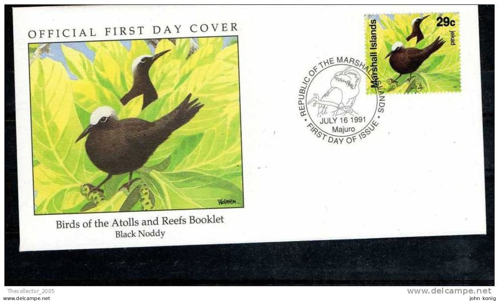 FDC - FIRST DAY COVER - ISOLE MARSHALL - MARSHALL ISLANDS - BIRDS OF THE ATOLLS (UCCELLI DEGLI ATOLLI) - 1991 - Marshall