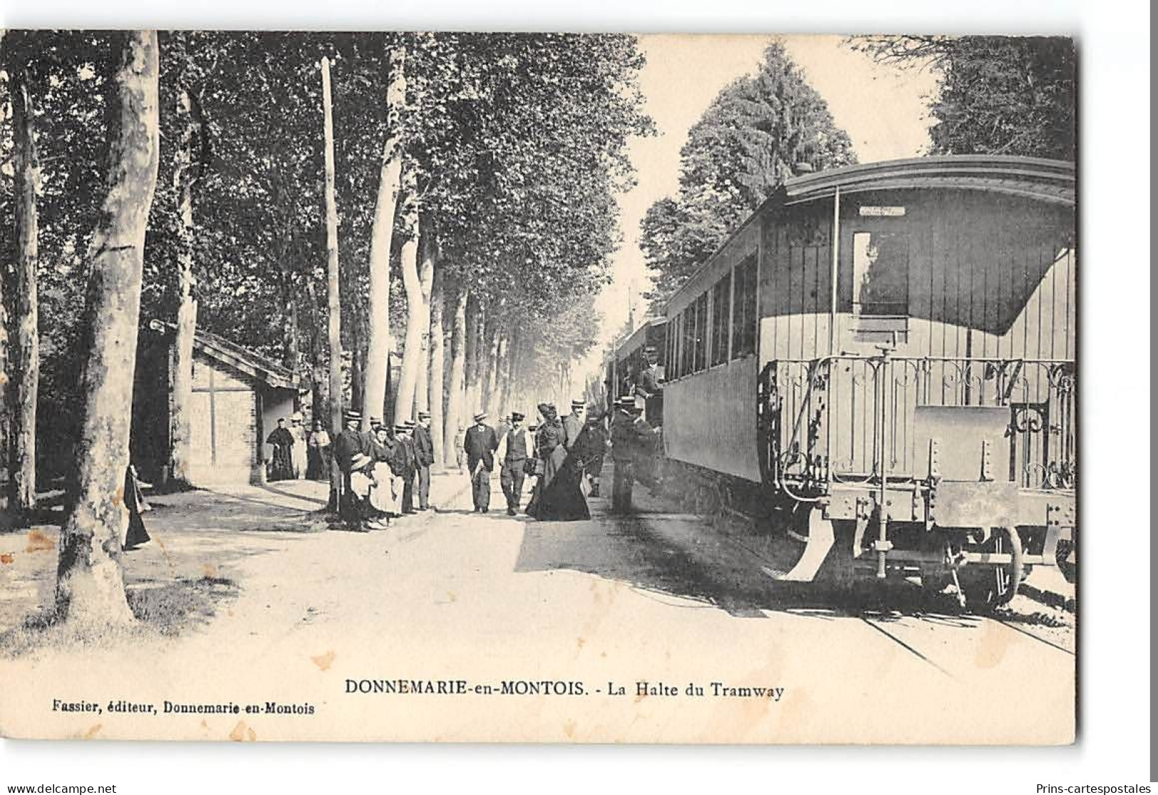 CPA 77 Donnemarie En Montois La Gare Et Le Train Tramway - Donnemarie Dontilly