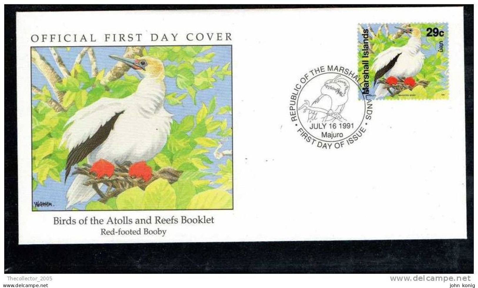 FDC - FIRST DAY COVER - ISOLE MARSHALL - MARSHALL ISLANDS - BIRDS OF THE ATOLLS (UCCELLI DEGLI ATOLLI) - 1991 - Marshall