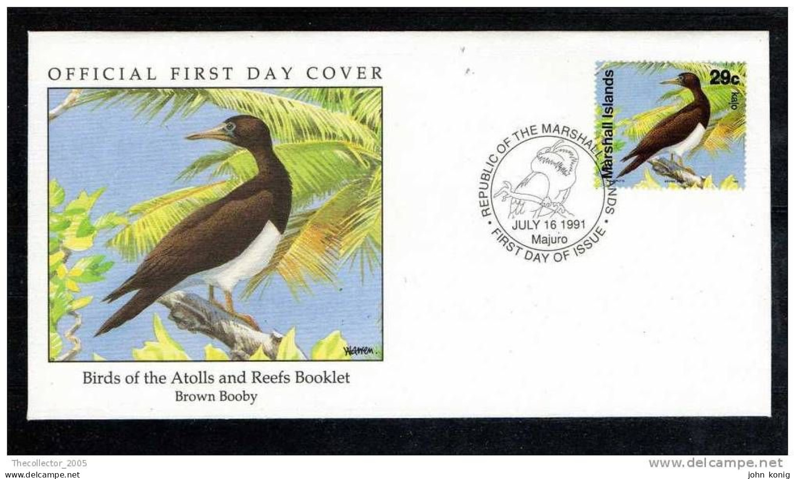 FDC - FIRST DAY COVER - ISOLE MARSHALL - MARSHALL ISLANDS - BIRDS OF THE ATOLLS (UCCELLI DEGLI ATOLLI) - 1991 - Marshall