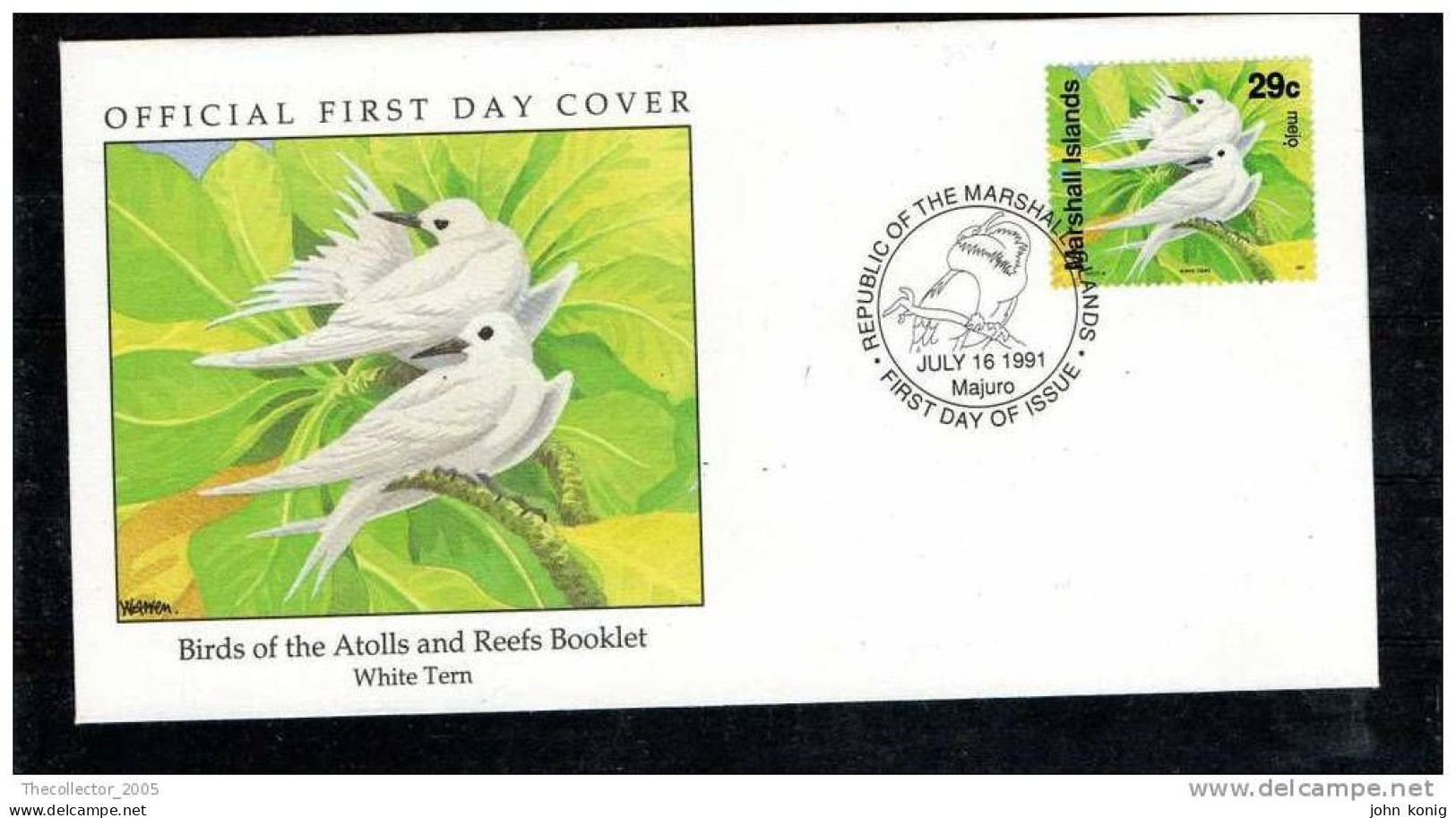 FDC - FIRST DAY COVER - ISOLE MARSHALL - MARSHALL ISLANDS - BIRDS OF THE ATOLLS (UCCELLI DEGLI ATOLLI) - 1991 - Marshall