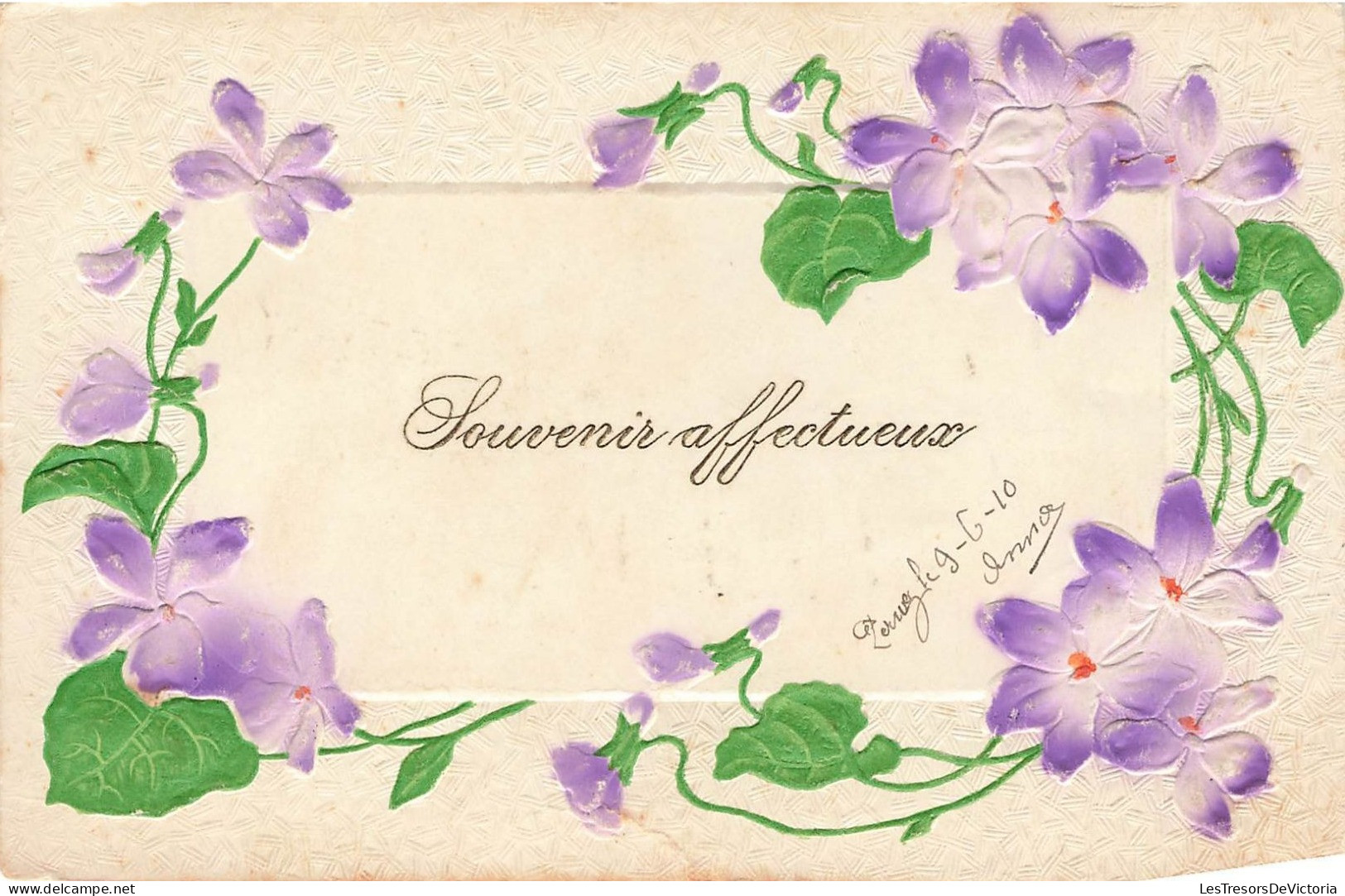 FLEURS, PLANTES & ARBRES - Souvenir Affectueux - Fleurs - Carte Postale Ancienne - Fleurs