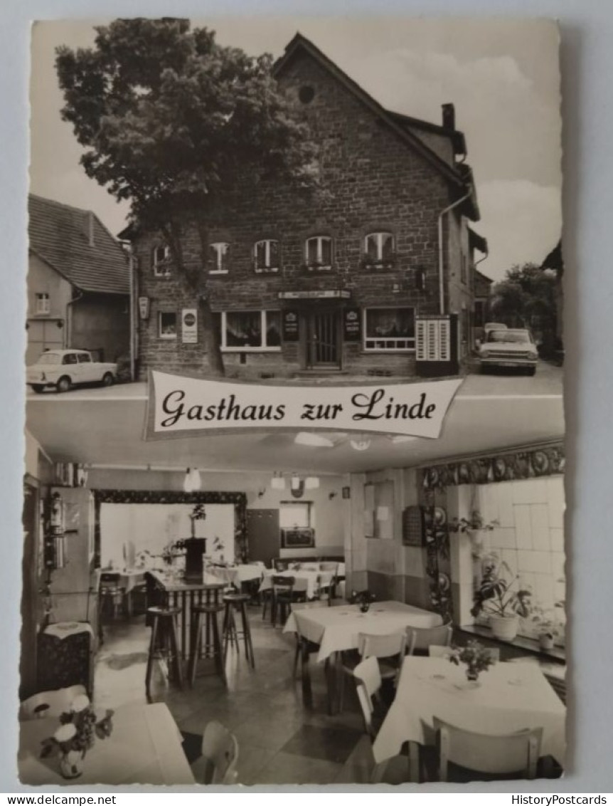 Lütmarsen/Höxter, Gasthaus Zur Linde, Alte Autos, Kundendienstautomat, 1960 - Höxter
