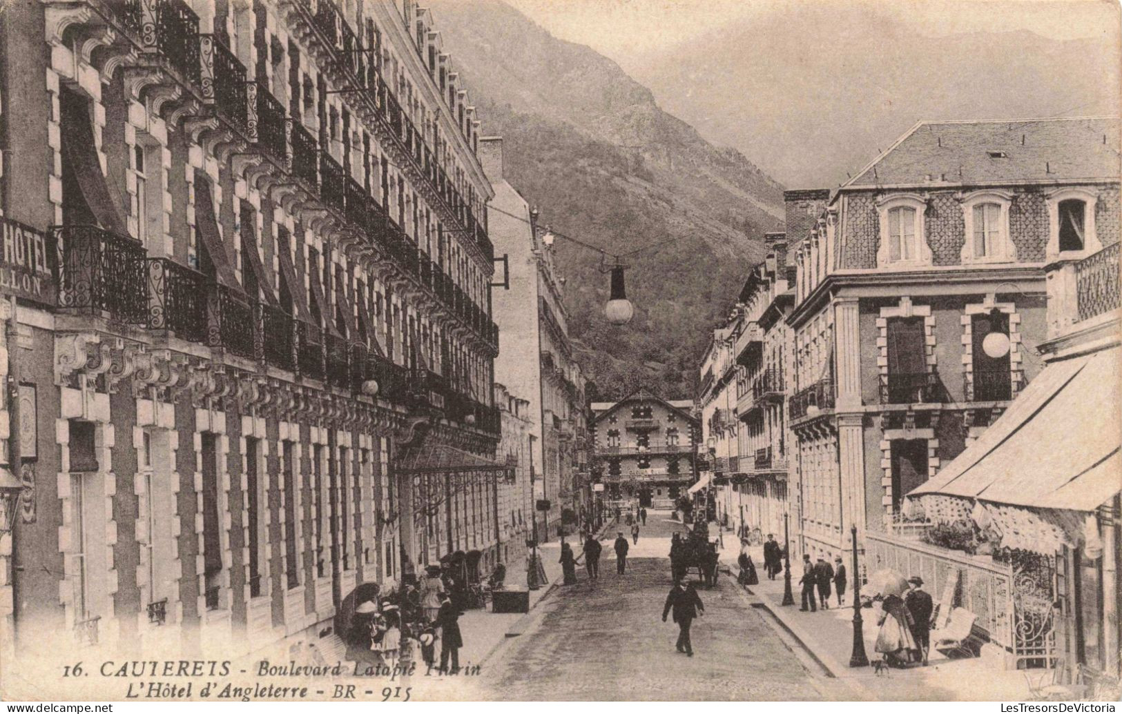 FRANCE - 65 - Cauterets - Boulevard Latapié Flurin - L'Hôtel D'Angleterre - Carte Postale Ancienne - Cauterets