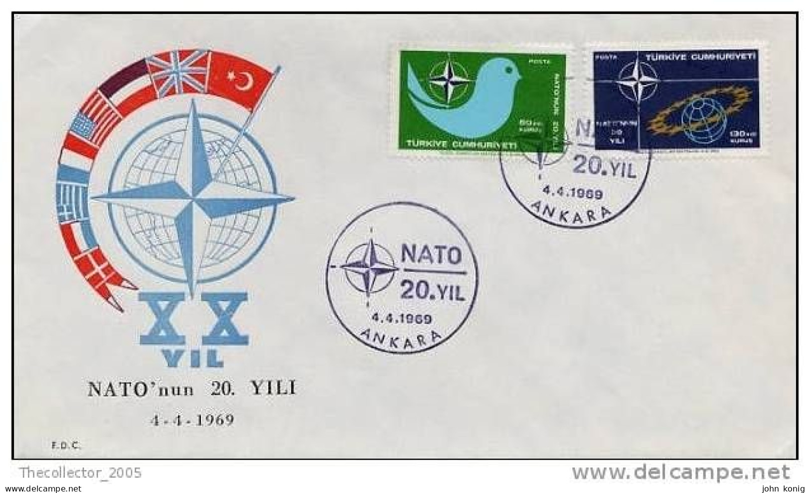 FDC-FIRST DAY COVER - TURCHIA - TURKEY - NATO - 1969 - FDC