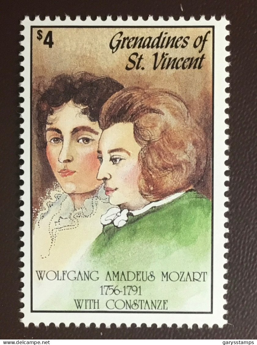 Grenadines Of St Vincent 1992 Mozart Bicentenary MNH - St.Vincent (1979-...)