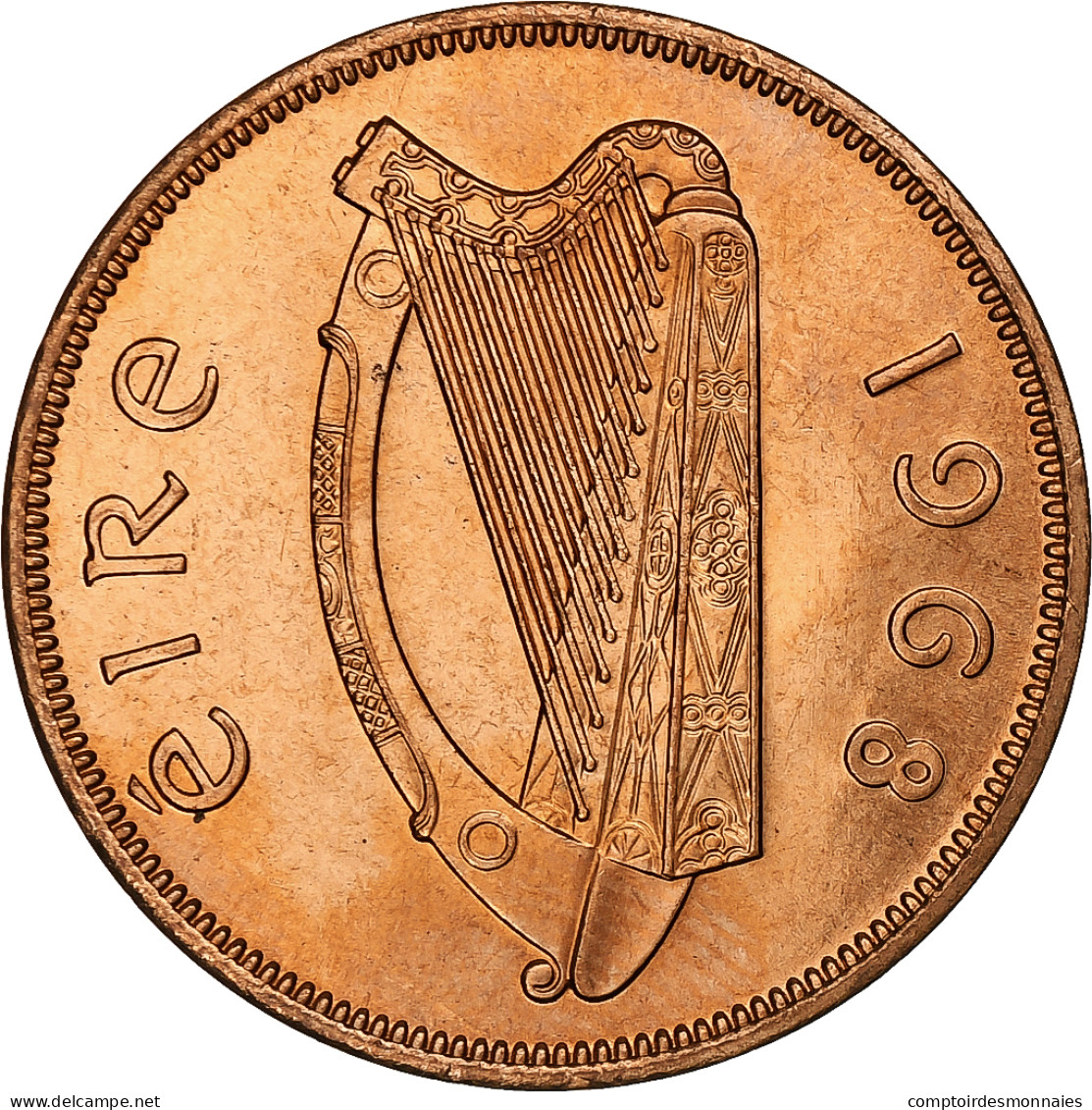 République D'Irlande, Penny, 1968, Bronze, SPL, KM:11 - Irlande
