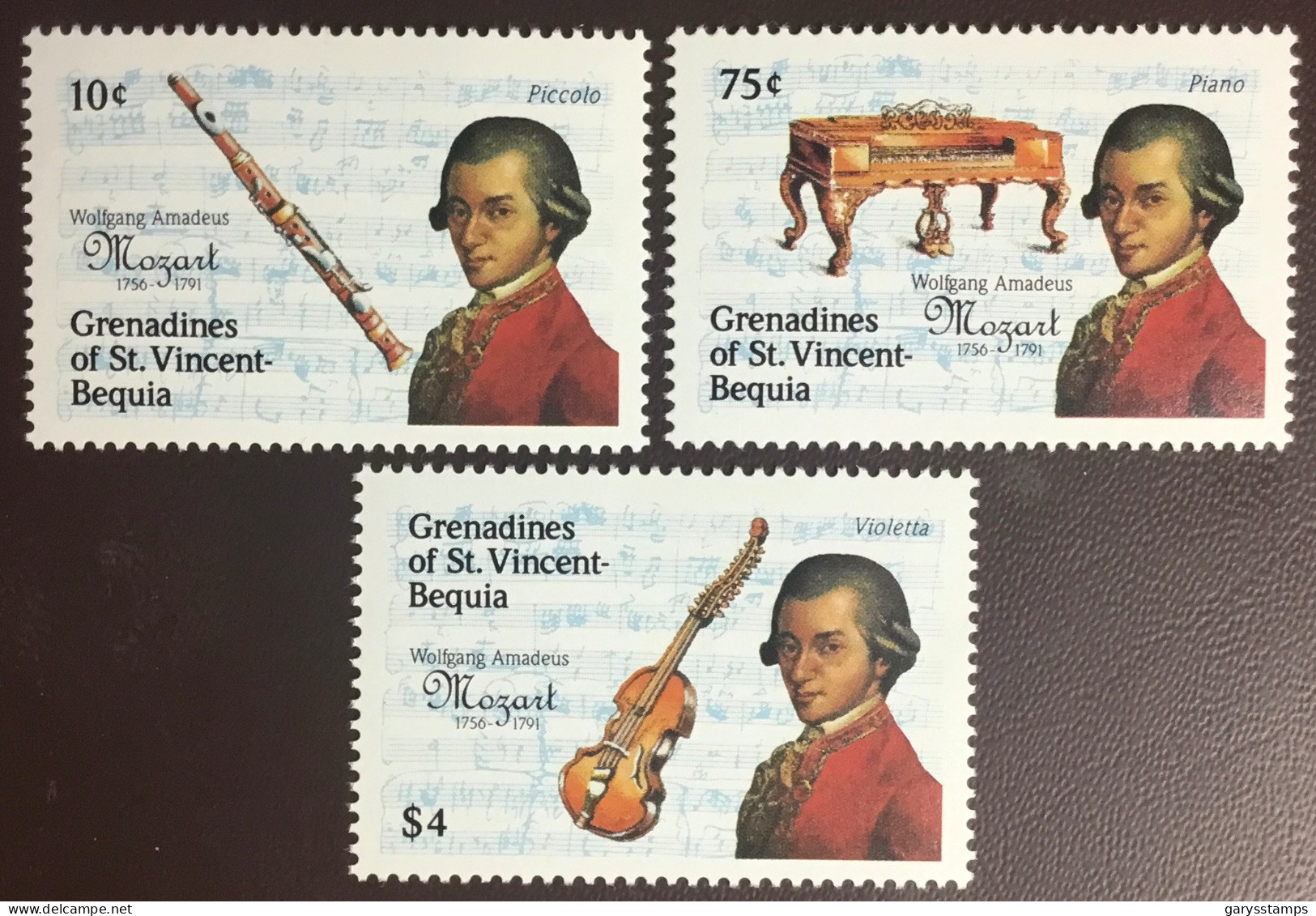 Grenadines Of St Vincent Bequia 1991 Mozart Bicentenary MNH - St.Vincent (1979-...)