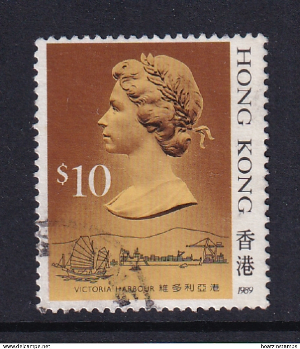 Hong Kong: 1989/91   QE II     SG613      $10   [Imprint Date: '1989']    Used - Used Stamps