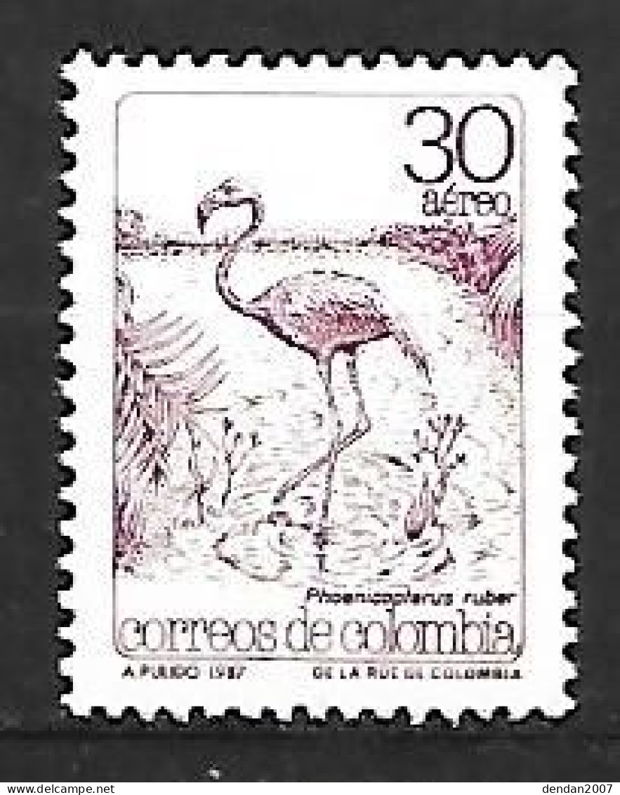 Colombia - MNH ** 1987 :  American Flamingo   - Phoenicopterus Ruber - Flamencos