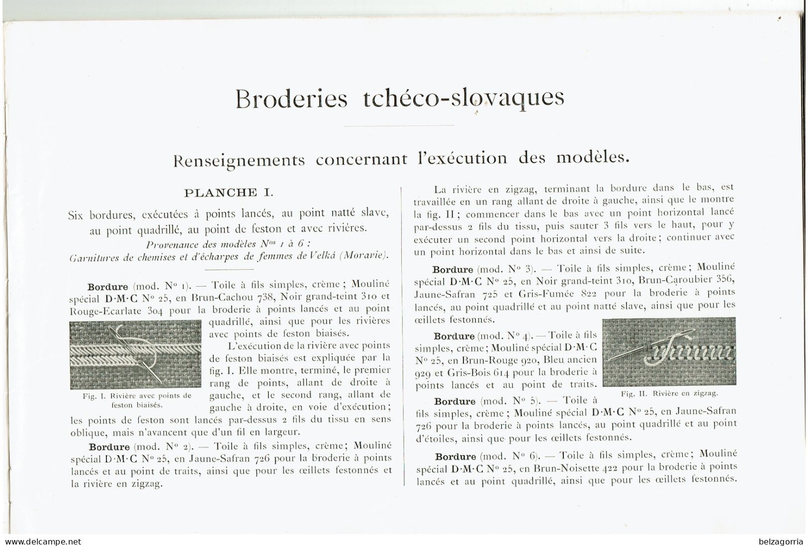 ALBUM BRODERIES TCHECO-SLOVAQUES - POINT DE CROIX - D.M.C. BIBLIOTHEQUE - VOIR SCANS - Punto De Cruz