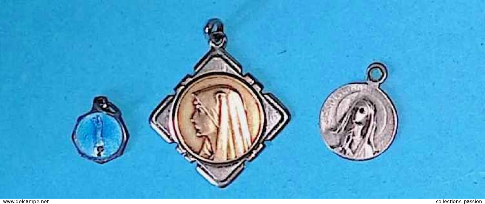 RELIGION, Médaille Religieuse, 2 Scans, LOT DE 3 MEDAILLES RELIGIEUSES,  Frais Fr 2.00 E - Religion &  Esoterik