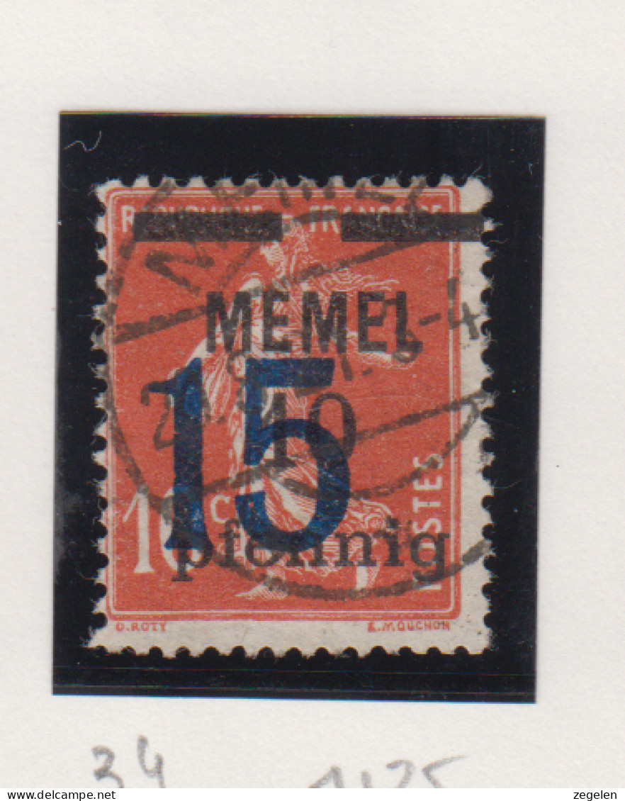 Memel Michel-cat. 34 Gestempeld - Other & Unclassified